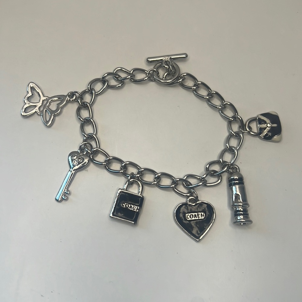 Coach Charm Bracelet with Toggle Closure, RARE